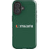 University of Miami Horizontal Mark on Green iPhone 16 Impact Case